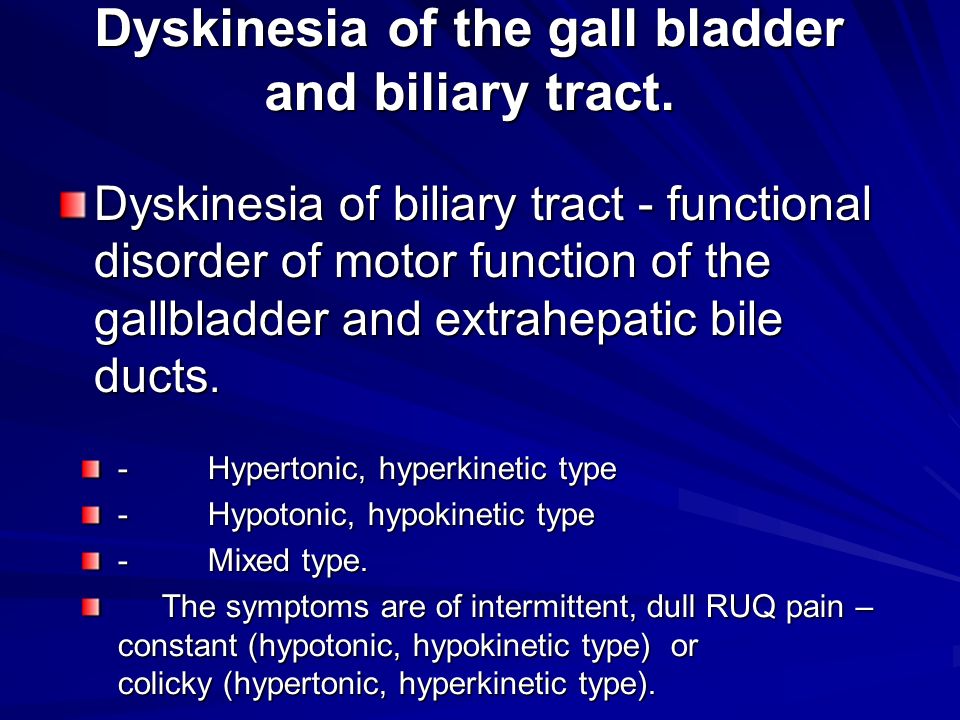 Gallbladder Dyskinesia