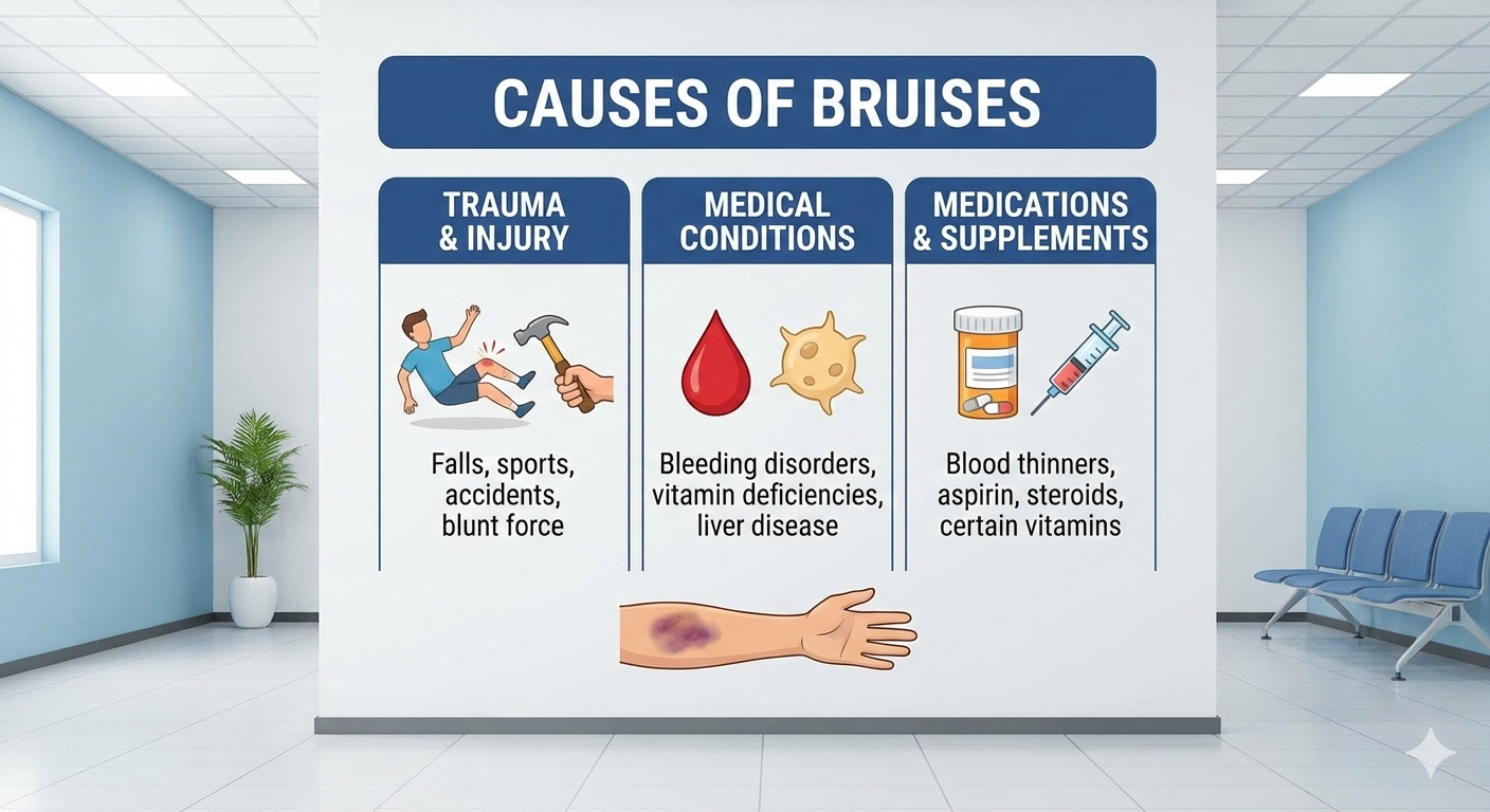 Causes of ecchymosis