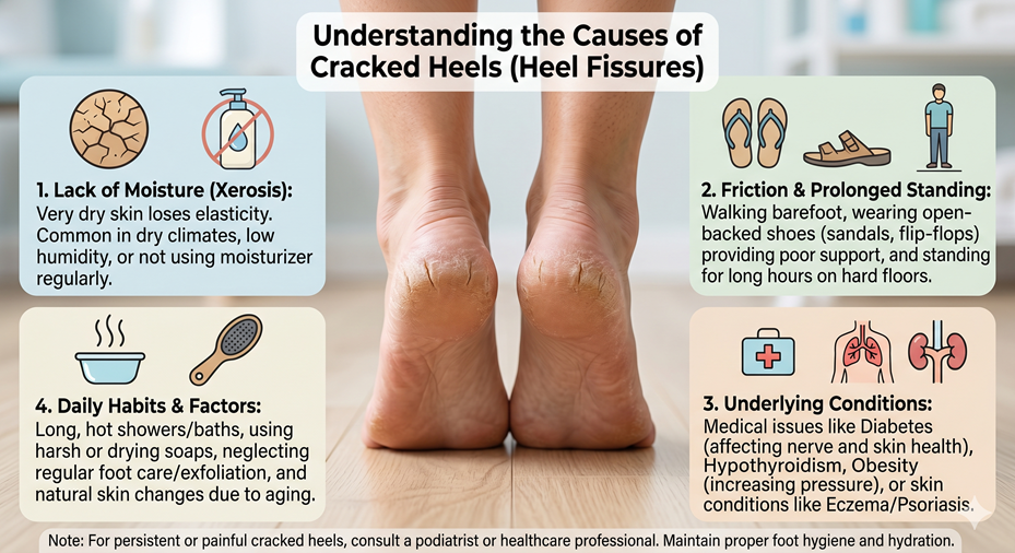 Causes of cracked heels