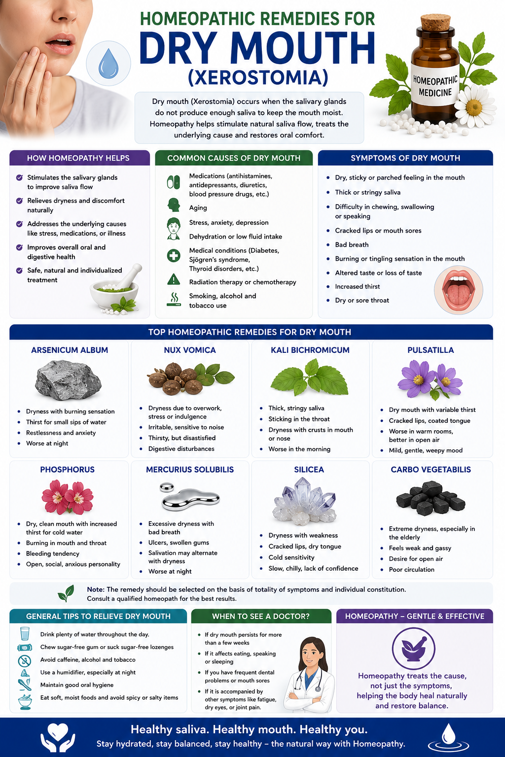 Homeopathy for Dry Mouth Xerostomia