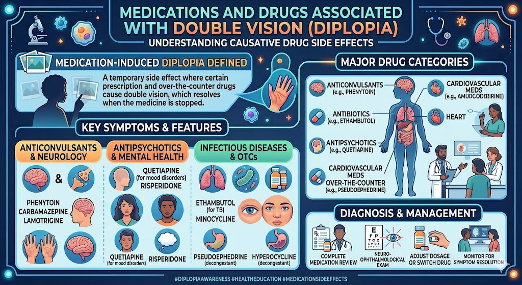 Medications that can cause double vision