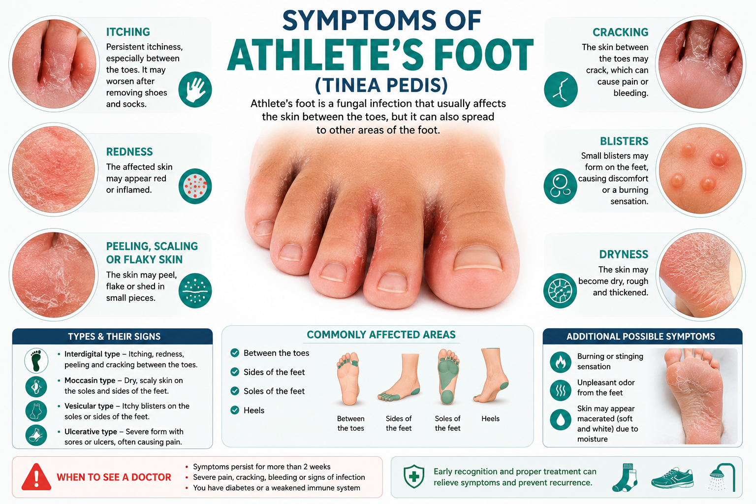 Athlete's foot Symptoms