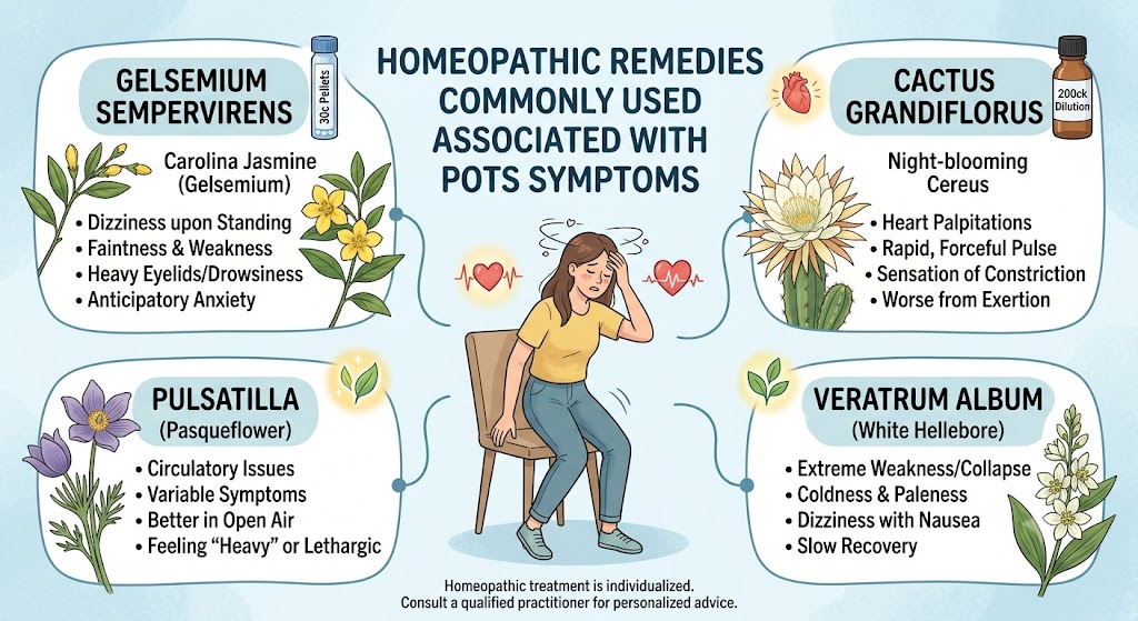 Homeopathic remedies for Postural Orthostatic Tachycardia Syndrome