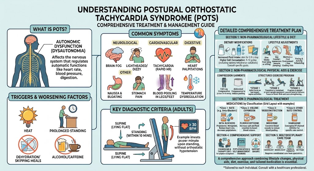 Treatment options for Postural Orthostatic Tachycardia Syndrome