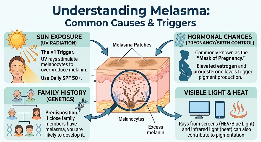 Melasma Causes and triggers