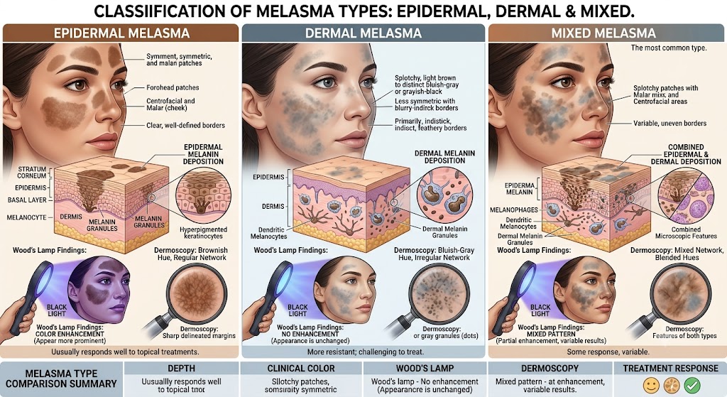 Types of melasma