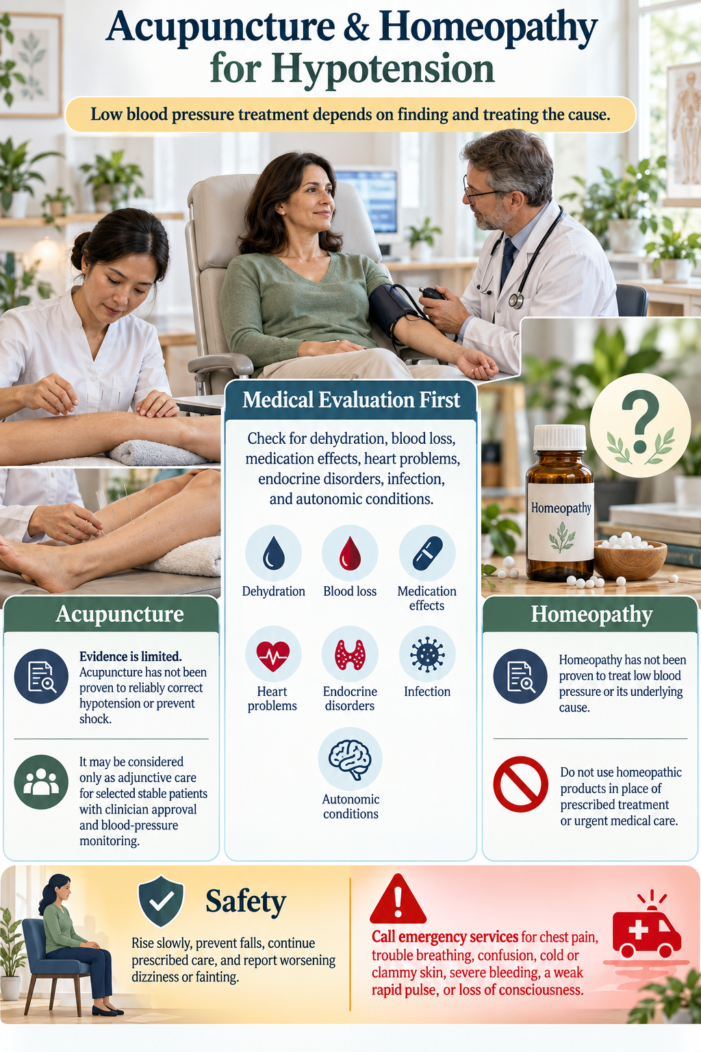Holistic medicine for hypotension