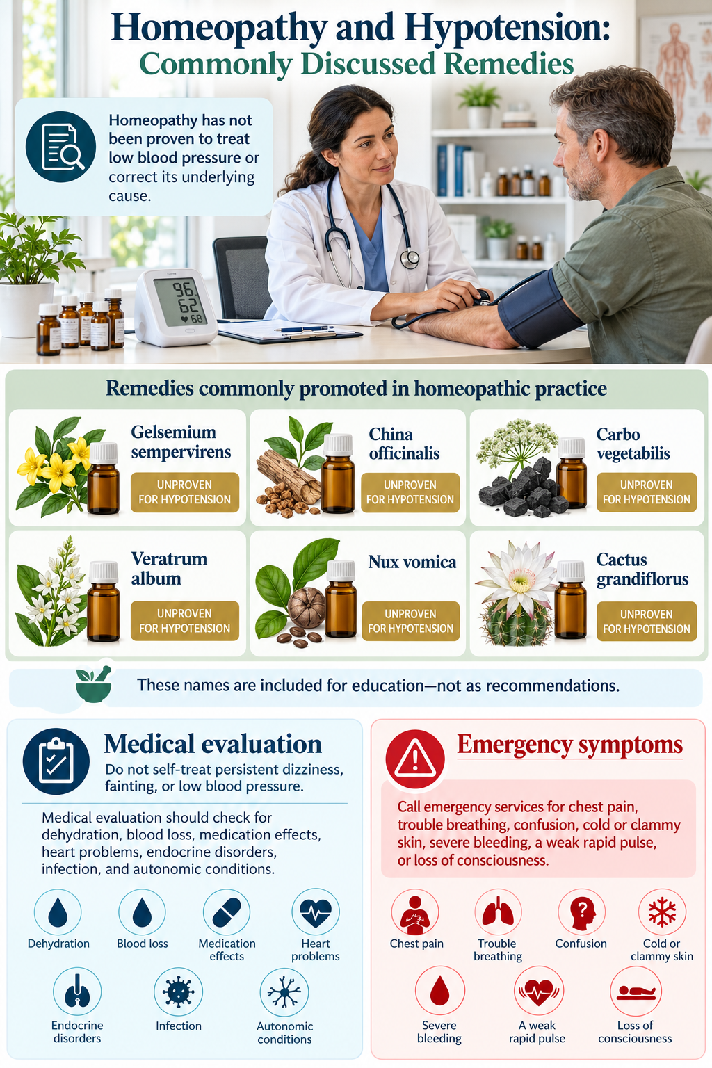Homeopathy for low blood pressure