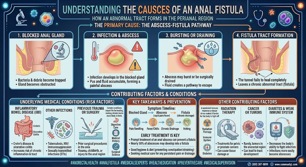 Causes of anal fistula