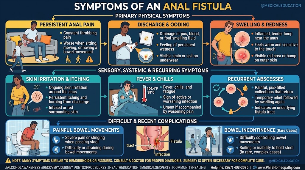 Symptoms of anal fistula