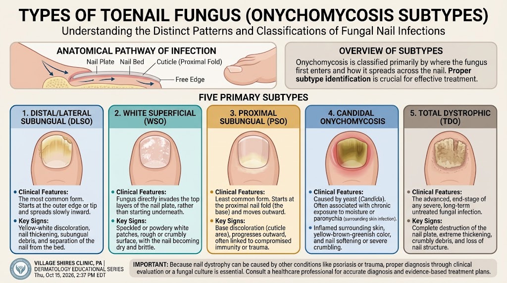 Types of toenail fungus